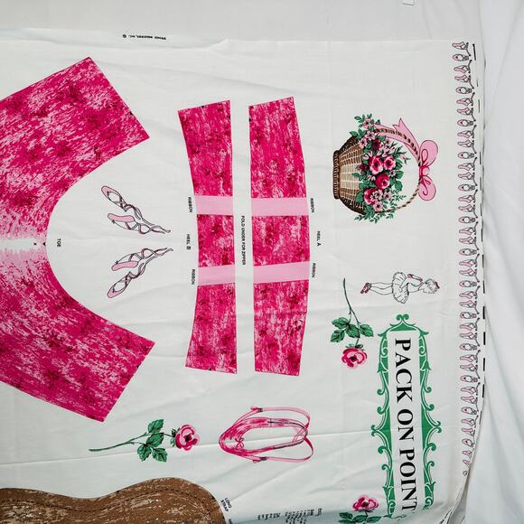 Vintage PACK ON POINT Cotton Duck Cloth Fabric Panel Cut & Sew Backpack Project - Picture 4 of 11